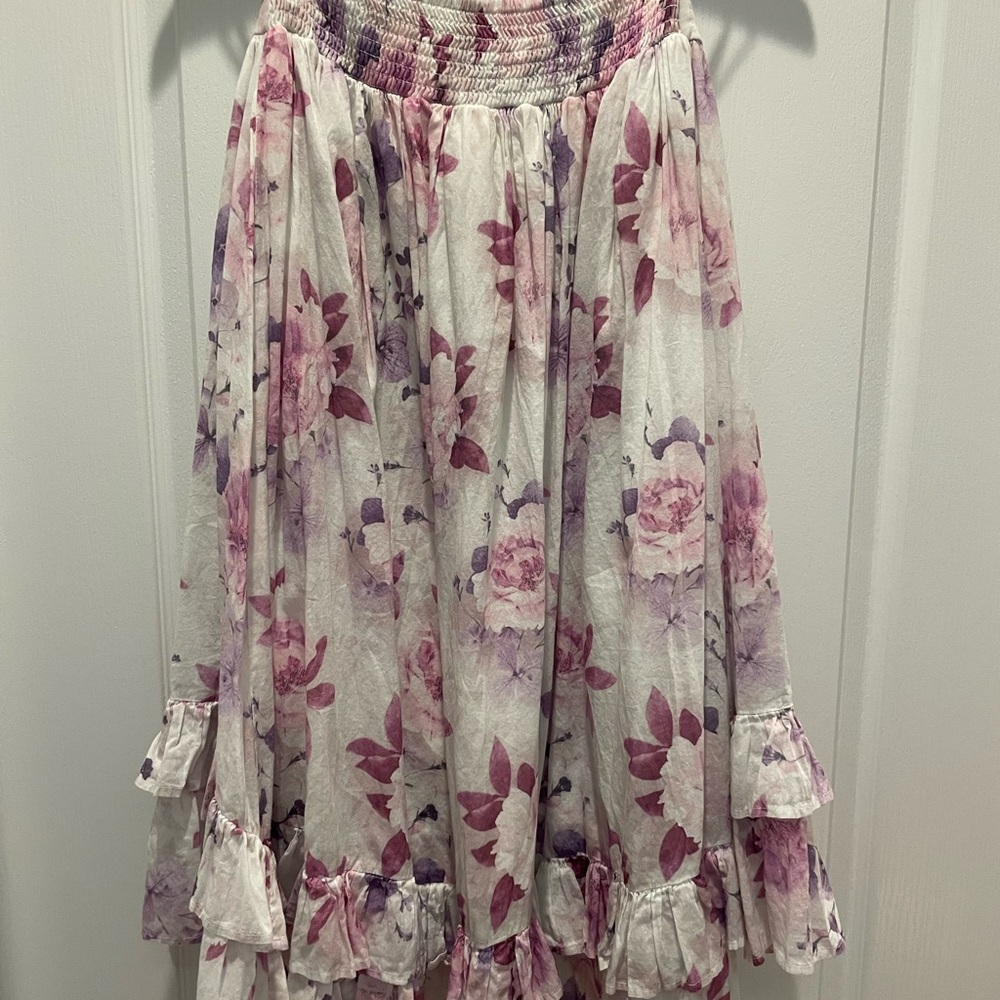 Floral Ruffle Hem Skirt - Picture 4 of 4